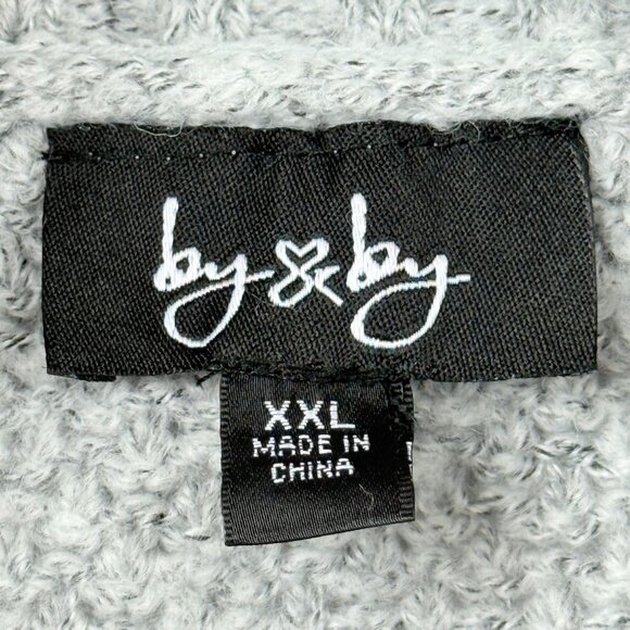 By & By Women's Pullover Striped Knit Grey/Pink Turtleneck Long Sweater XXL NWT - Picture 8 of 11